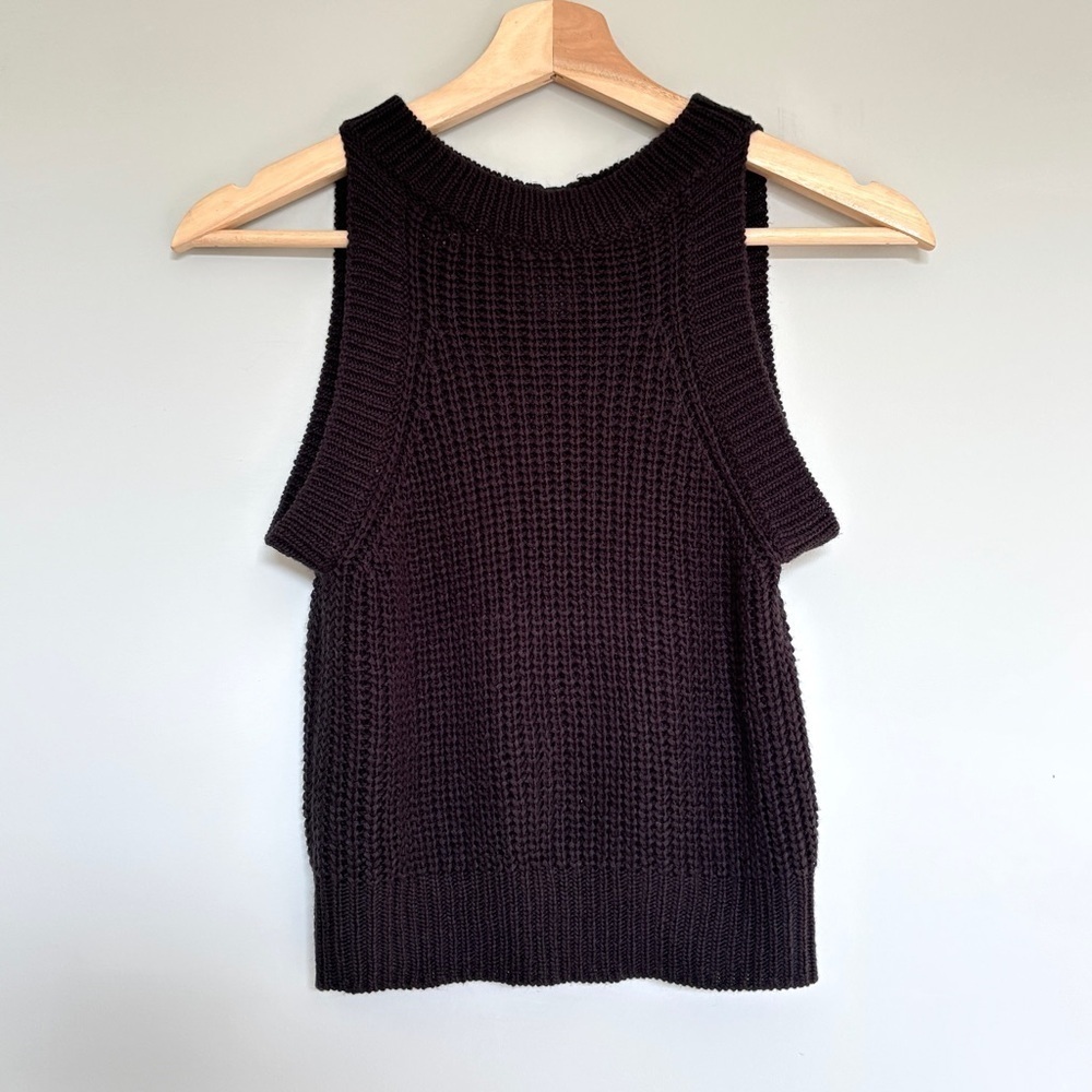 Vintage Y2K Wet Seal Halter Top Summer Knit Indie Festival Black Women's Small